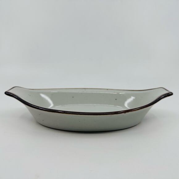 VTG Stoneware Set Cream Speckled 6 Bakers 5 Mugs Vintage Serveware Bakeware 11Pc - Picture 5 of 15